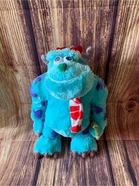 Disney Pixar Monsters, Inc. Christmas "Sulley" Blue Stuffed Plush Size: 18"